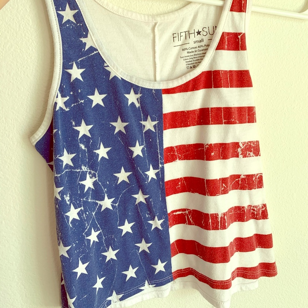 American flag crop top